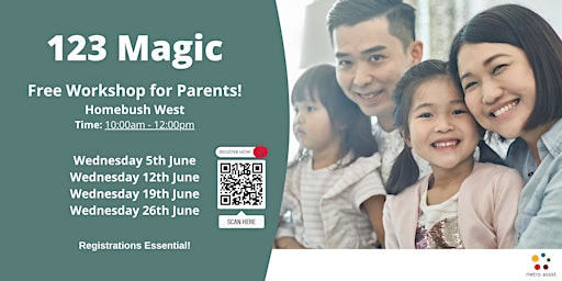 Primaire afbeelding van Free Workshop in Homebush for Parents - 123 Magic and Emotion Coaching