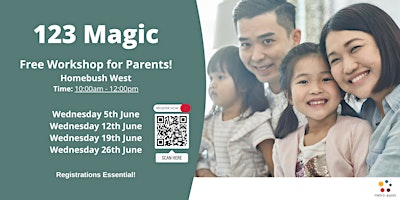 Imagem principal de Free Workshop in Homebush for Parents - 123 Magic and Emotion Coaching