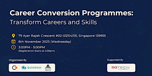 Imagem principal do evento 123 Career Conversion Programmes: Transform Careers and Skills