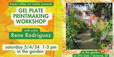 Imagen principal de Gel Plate Printmaking Workshop  with Rene Rodriguez in the garden