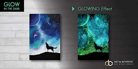 Glow Sip & Paint : Glow - Galaxy Wolf primary image