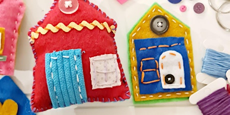 Primaire afbeelding van Hand Sew Happy Houses - Adventures in Art for Children