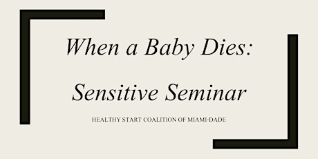 When a Baby Dies Sensitivity Seminar primary image