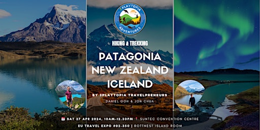 Hauptbild für Hiking & Trekking Patagonia, New Zealand & Iceland - Free Travel Talk