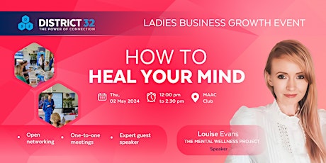 Imagem principal de District32 Ladies Business Growth Event - Perth  - Thu 02 May