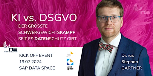 Imagen principal de KI vs. DATENSCHUTZ – KICK OFF Event: Keynote Dr. iur. Stephan Gärtner