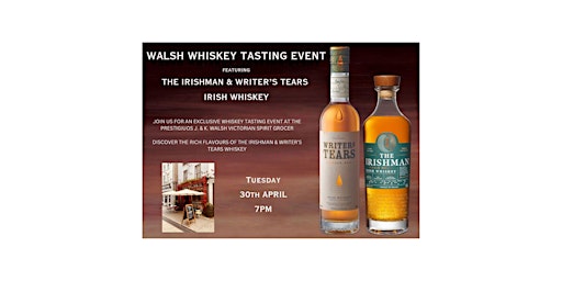 Imagem principal do evento Walsh Whiskey at J&K Walsh Victorian Spirit Grocer