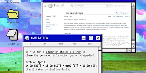 Hauptbild für Wikipedia Edit-a-thon on "Feminist Design"
