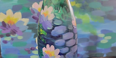 Imagem principal do evento Waterlilies by Monet Wine Bottle - Paint and Sip by Classpop!™