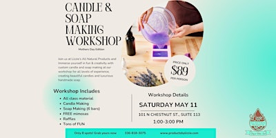 Mothers Day Soap + Candle Workshop 5/11 primary image