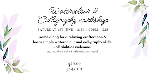 Imagem principal de Watercolour & Calligraphy workshop