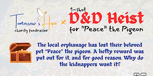 Imagem principal do evento Heist for “Peace” the Pigeon (D&D 5E 1-shot homebrew)