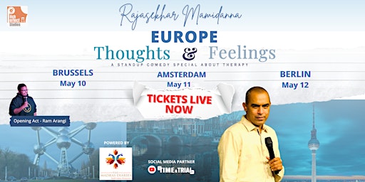 Imagem principal do evento Thoughts and Feelings - Standup special by Rajasekhar Mamidanna (Brussels)