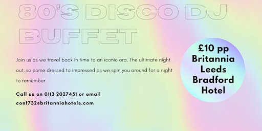 Hauptbild für 80's Disco night