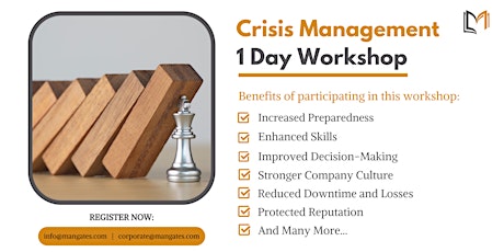 Crisis Management 1 Day Workshop in Ottawa on 26th Apr, 2024