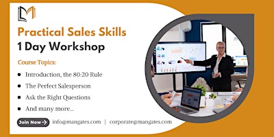 Practical Sales Skills 1 Day Workshop in Portland, OR on May 3rd, 2024 primary image