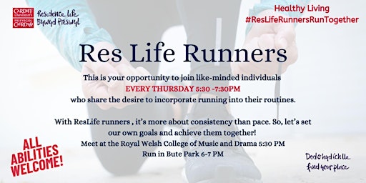 Imagem principal do evento Res Life Runners | Rhedwyr Bywyd Preswyl