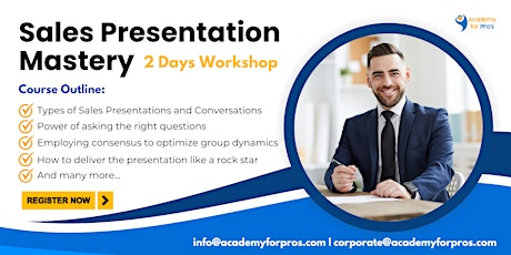 Sales Presentation Mastery 2 Days Training in Tampa, FL on April 22nd, 2024