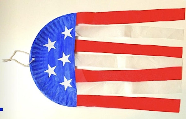 Paper Plate Flag Craft (ages 2-5)
