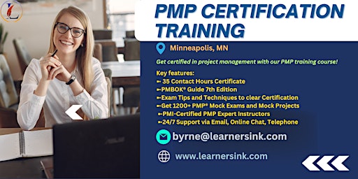 Primaire afbeelding van PMP Classroom Certification Bootcamp In Minneapolis, MN