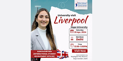 Immagine principale di Discover Liverpool Hope University: A Special Event at MOEC Delhi 