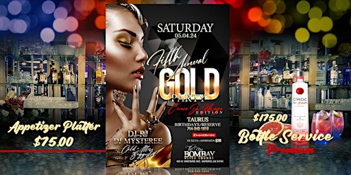 Primaire afbeelding van GOLD Party (5th Annual) "Cinco de Mayo Edition" BOMBAY Ultra Lounge