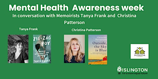Imagem principal de Mental Health Week event with authors Tanya Frank and Christina Patterson