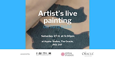 Live Painting on Tote Bags - Live Upcycling Art Performance