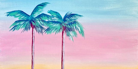 Paint & Unwind at The Crafty Egg, Fishponds, Bristol - "Palm Springs"