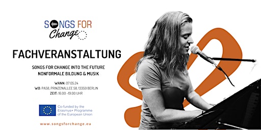 Imagem principal do evento Fachveranstaltung - SONGS FOR CHANGE into the Future – Non-formale Bildung