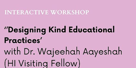 'Designing kind educational practices' workshop