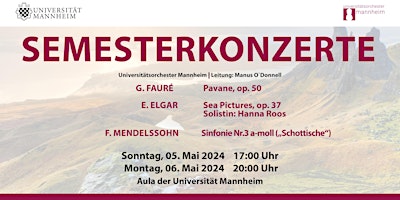 Imagem principal do evento 1. Semesterkonzert FSS 2024 des Universitätsorchester Mannheim