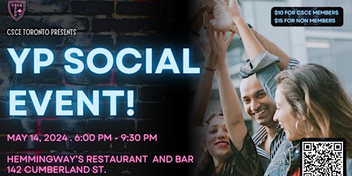 Imagen principal de CSCE Toronto Young Professionals Social  - Hemmingway’s Restaurant and Bar