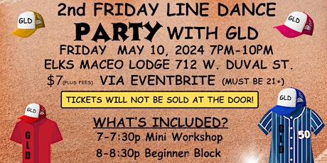 GLD's 2nd FRIDAY LINE DANCE PARTY - MAY 2024