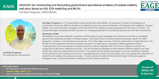 Primaire afbeelding van EAGE London:  GEOCAST-Go research project for wind farm foundations