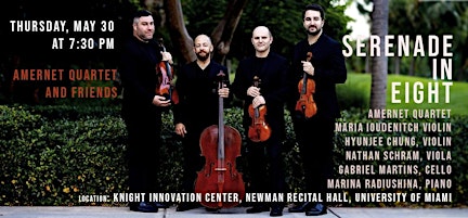 Amernet Quartet and Friends: SERENADE IN EIGHT - Chamber Fest, Program 5 primary image