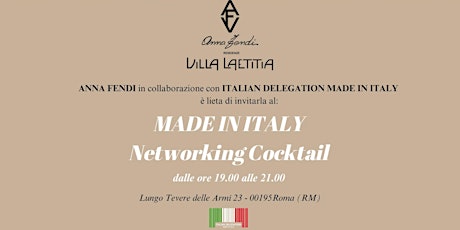 NETWORKING COCKTAIL BY ANNA FENDI E ITALIAN DELEGATION MADE IN ITALY
