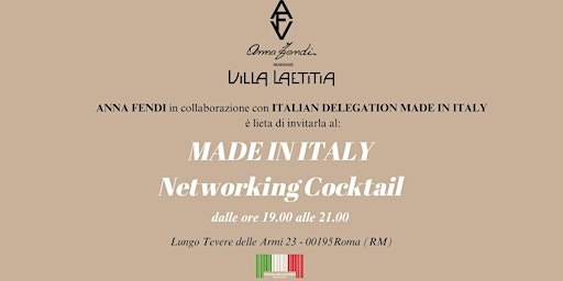 Primaire afbeelding van NETWORKING COCKTAIL BY ANNA FENDI E ITALIAN DELEGATION MADE IN ITALY