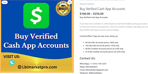 Imagen principal de Top 3 sites to buy verified cash app accounts with Full documents