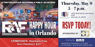 Imagem principal do evento RAF Happy Hour in Orlando