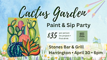 Imagem principal do evento Cactus Garden Paint and Sip Party