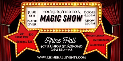 Image principale de Magic Show hosted by Rhine Hall