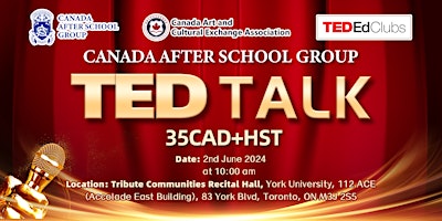 Voices of Tomorrow: Toronto TED-Ed Student Talks Showcase primary image