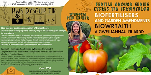 Imagem principal do evento BIOFERTILISERS & Garden Amendments | BIOWRTAITH a Gwelliannau i'r Ardd