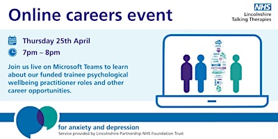 Image principale de Online Careers Event - Lincolnshire Talking Therapies