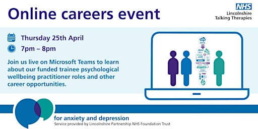 Image principale de Online Careers Event - Lincolnshire Talking Therapies