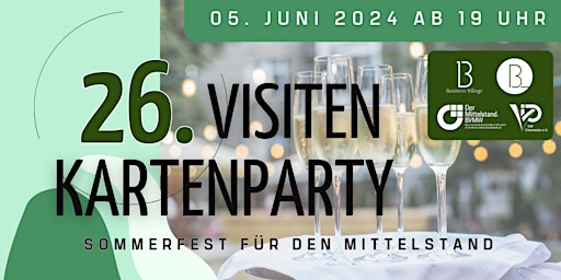 26. Visitenkartenparty - Sommerfest für den Mittelstand primary image