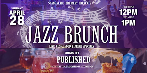 Primaire afbeelding van Sunday Jazz Brunch at Spangalang presents: Published Live!