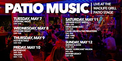 Patio Music — LIVE at the MadLife Grill Patio Stage — FREE EVENT