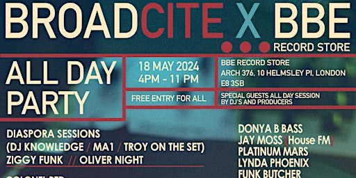 BROADCITE X BBE Record store & Friends all day instore! Bk2BK DJs THROWDOWN primary image